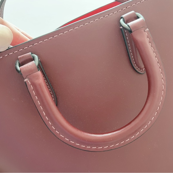 LIKE NEW! COACH Dakotah Satchel in Burgundy Bag Women - Picture 6 of 12
